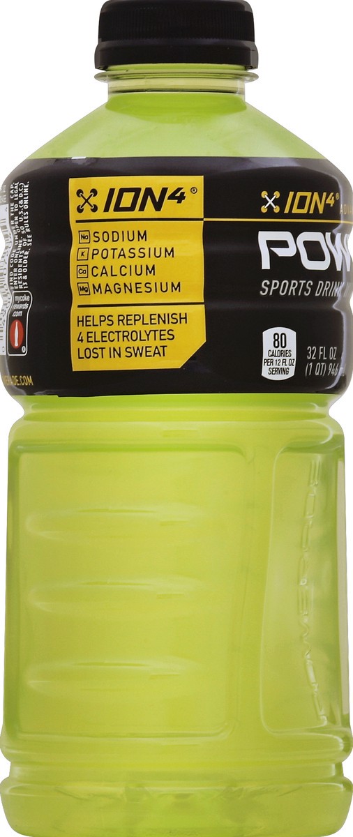 slide 2 of 4, POWERADE Kiwi Pineapple, ION4 Electrolyte Enhanced Fruit Flavored Sports Drink w/ Vitamins B3, B6, and B12, Replenish Sodium, Calcium, Potassium, Magnesium- 32 fl oz, 32 fl oz