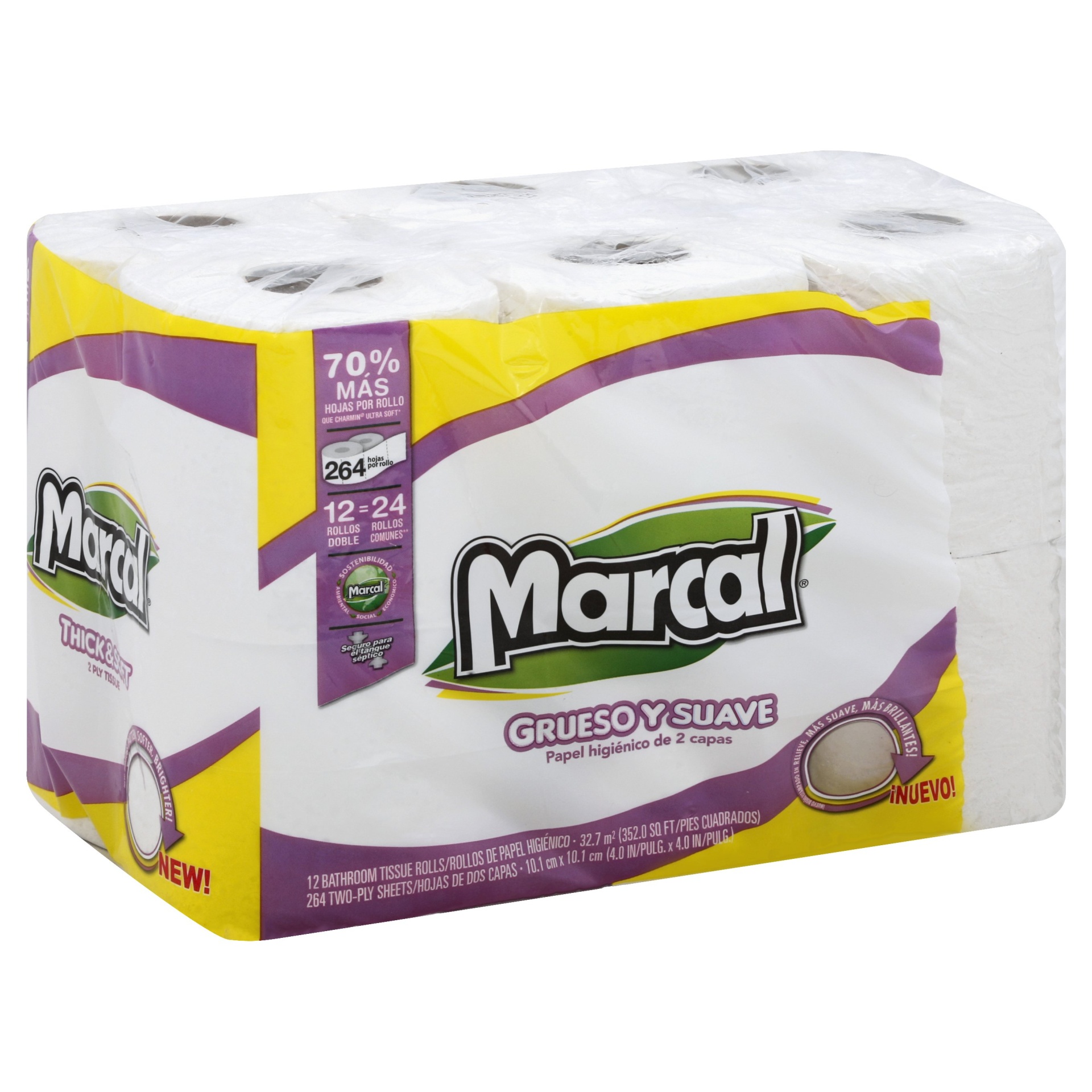 slide 1 of 1, Marcal Bathroom Tissue 12 ea, 12 ct