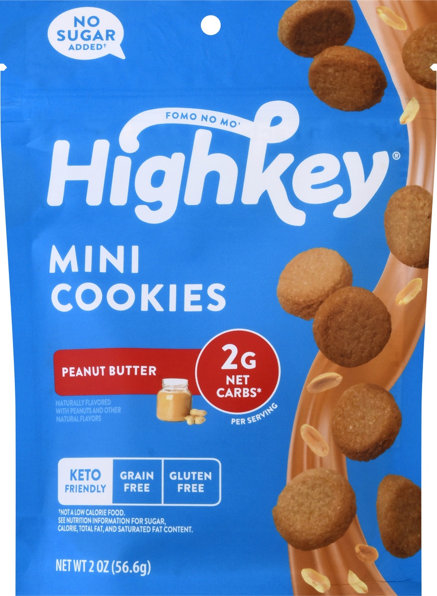 slide 9 of 11, Highkey Keto Peanut Butter Mini Cookies, 2 oz