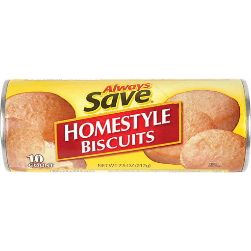 slide 1 of 1, Always Save Homestyle Biscuits, 7.5 oz