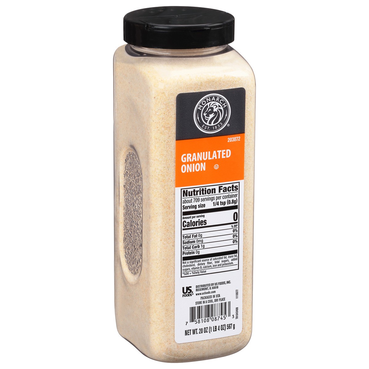 slide 6 of 13, Monarch Granulated Onion, 20 oz