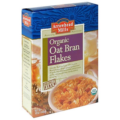 slide 1 of 1, Arrowhead Mills Organic Oat Bran Flakes, 12 oz