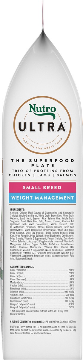slide 9 of 15, Nutro Ultra Small Breed Weight Management The Superfood Plate Dog Food 8 lb, 8 Lb