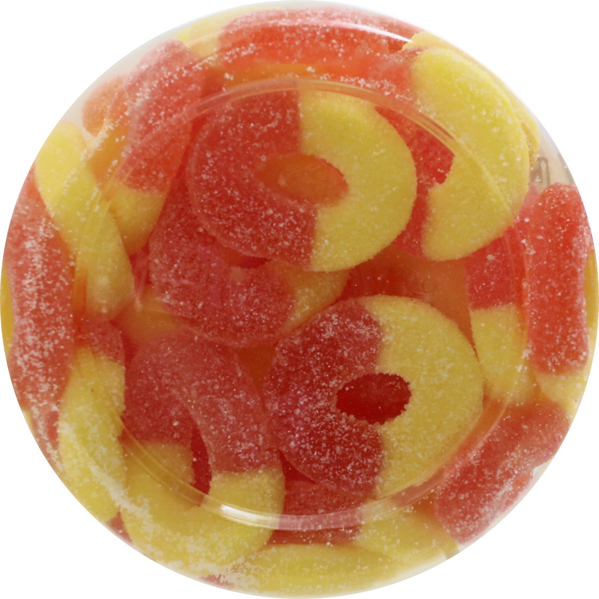 slide 10 of 10, DSD Merchandisers Gummy Peach Rings, 11 oz
