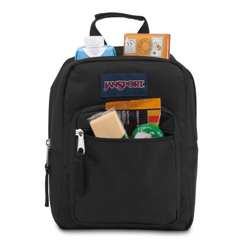 slide 2 of 3, JanSport Big Break Lunch Bag, 9-1/4&Rdquo;H X 8-5/8&Rdquo;W X 3&Rdquo;D, 70% Recycled, Black, 1 ct