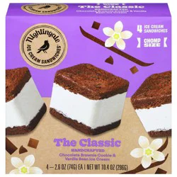 Nightingale The Classic Ice Cream Sandwiches Chomp Size 4 - 2.6 oz Each