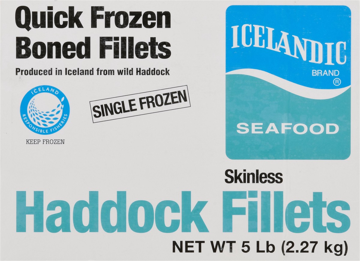 slide 7 of 11, Icelandic Quick Frozen Boned Skinless Haddock Fillets 5 lb, 5 lb