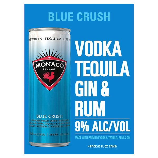 slide 1 of 1, Monaco Blue Crush Cocktail, 4 ct; 12 oz