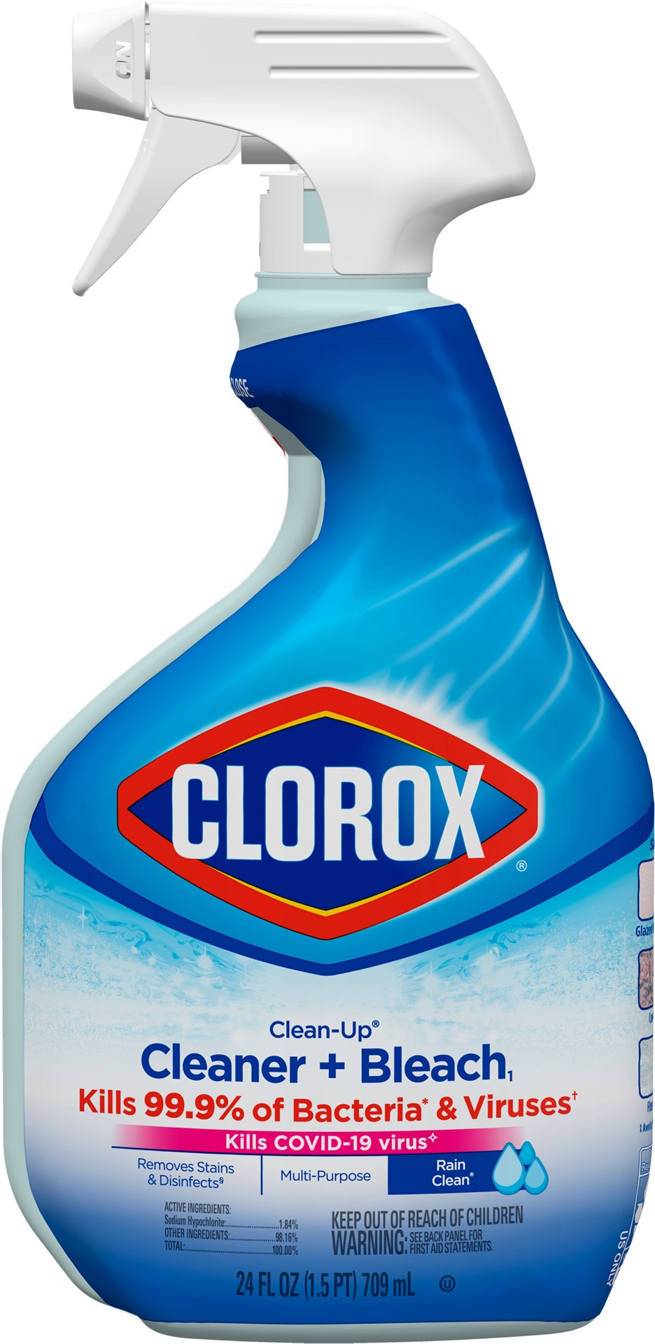 slide 1 of 5, Clorox Clean-Up Cleaner + Bleach, Fresh Scent, 24 oz