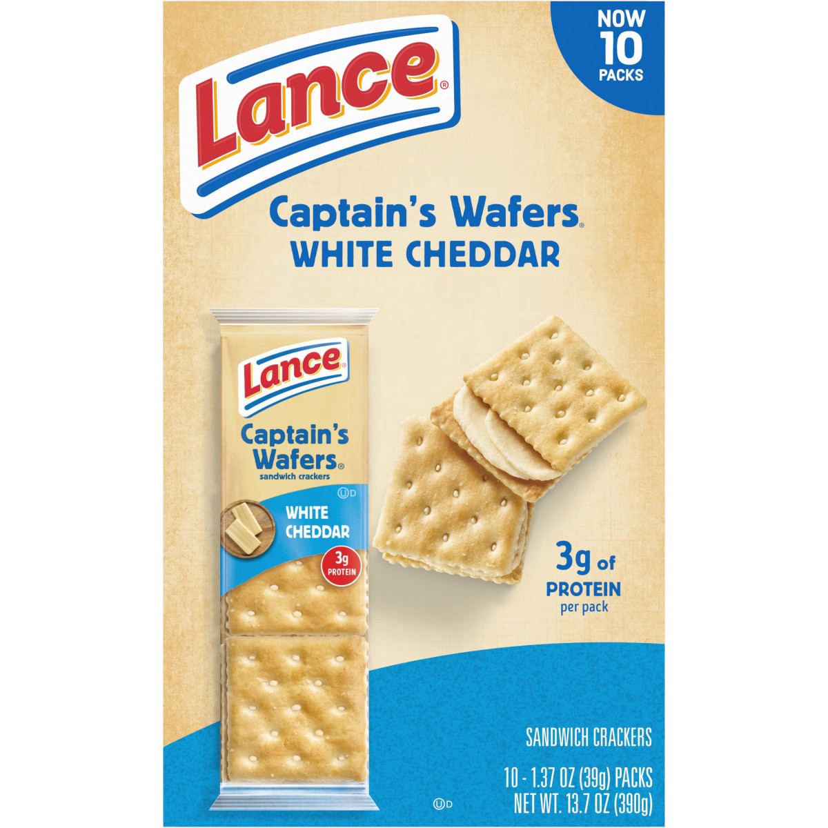 slide 18 of 25, Lance Captain's Wafers White Cheddar Sandwich Crackers, 13.700 oz