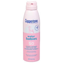 Coppertone Water Babies Broad Spectrum SPF 50 Sunscreen Lotion Spray 6 oz