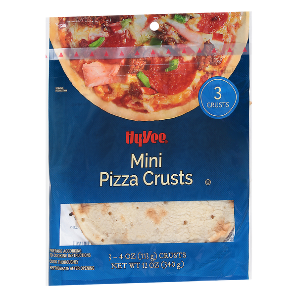 slide 1 of 1, Hy-Vee 7'' Pizza Crust, 12 oz