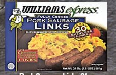 slide 1 of 1, Williams Fully Cooked Pork Link, 24 oz