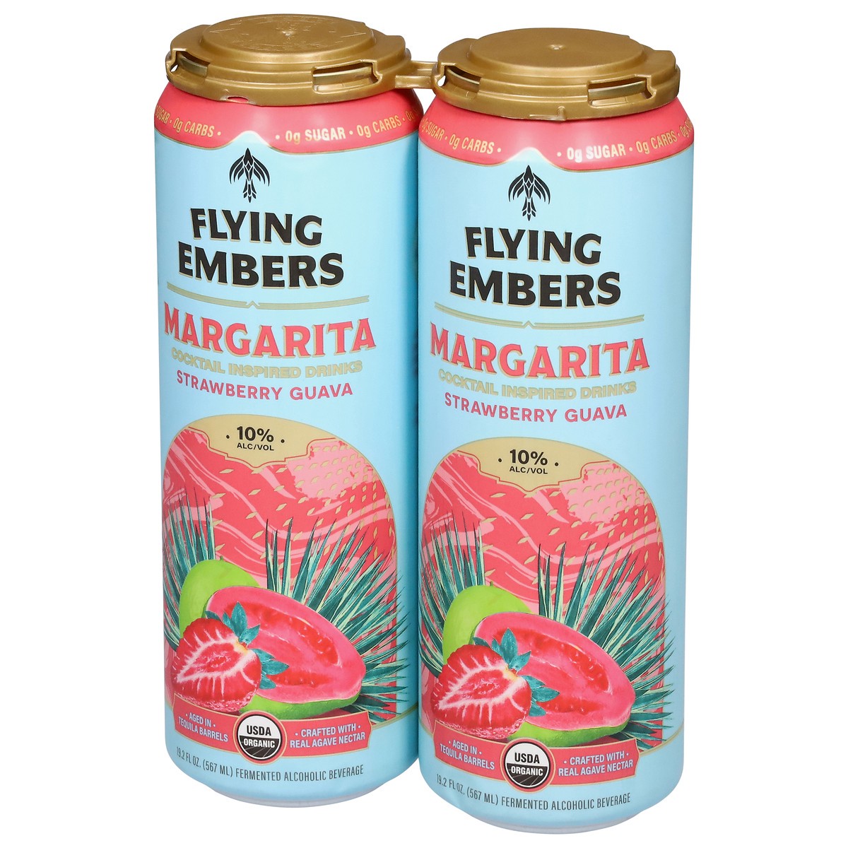 slide 10 of 13, Flying Embers Strawberry Guava Margarita 2 - 19.2 fl oz Cans, 2 ct