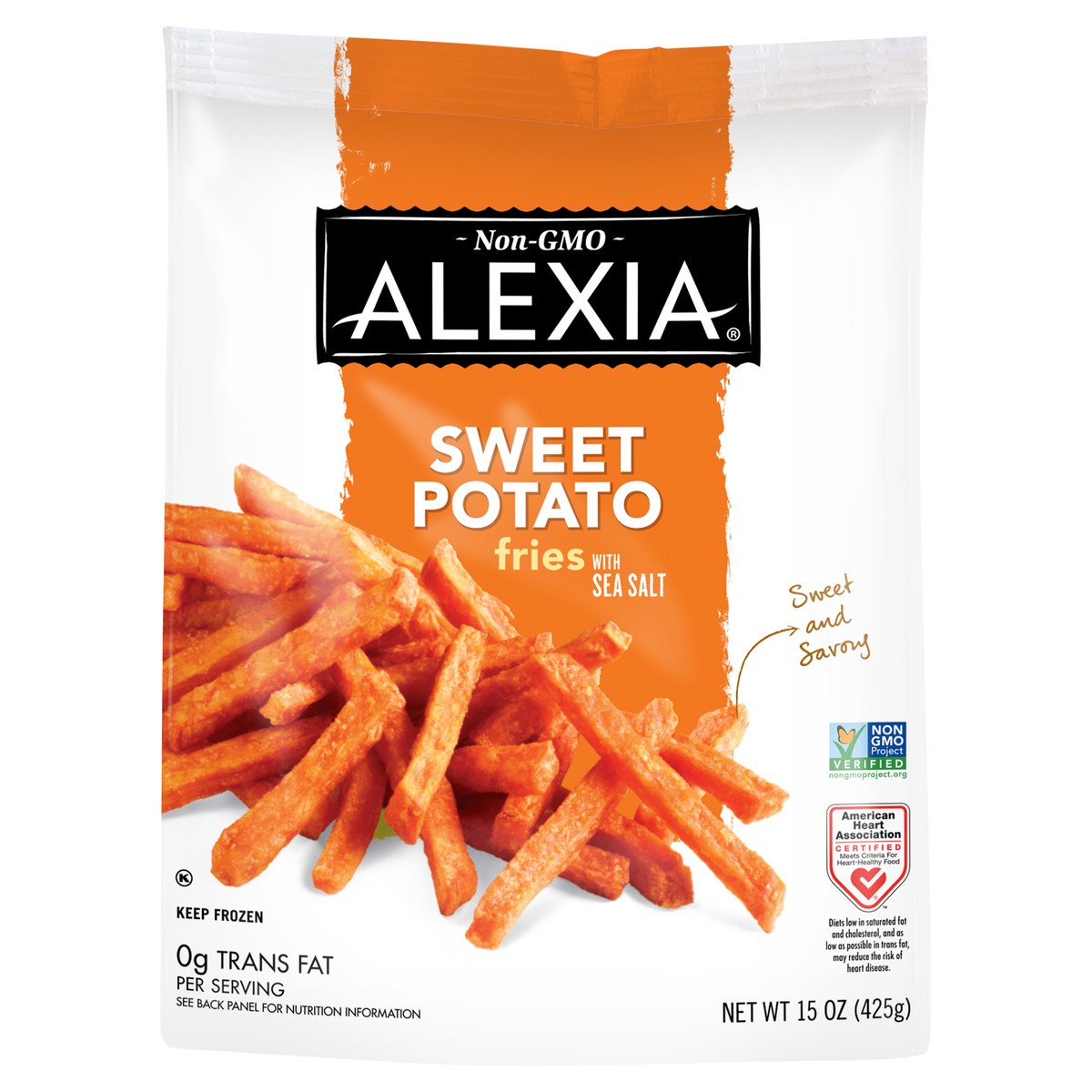 slide 1 of 1, Alexia All Natural Sweet Potato Fries, 15 oz