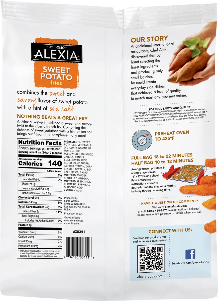 slide 4 of 4, Alexia Sweet Potato Fries with Sea Salt 15 oz, 15 oz