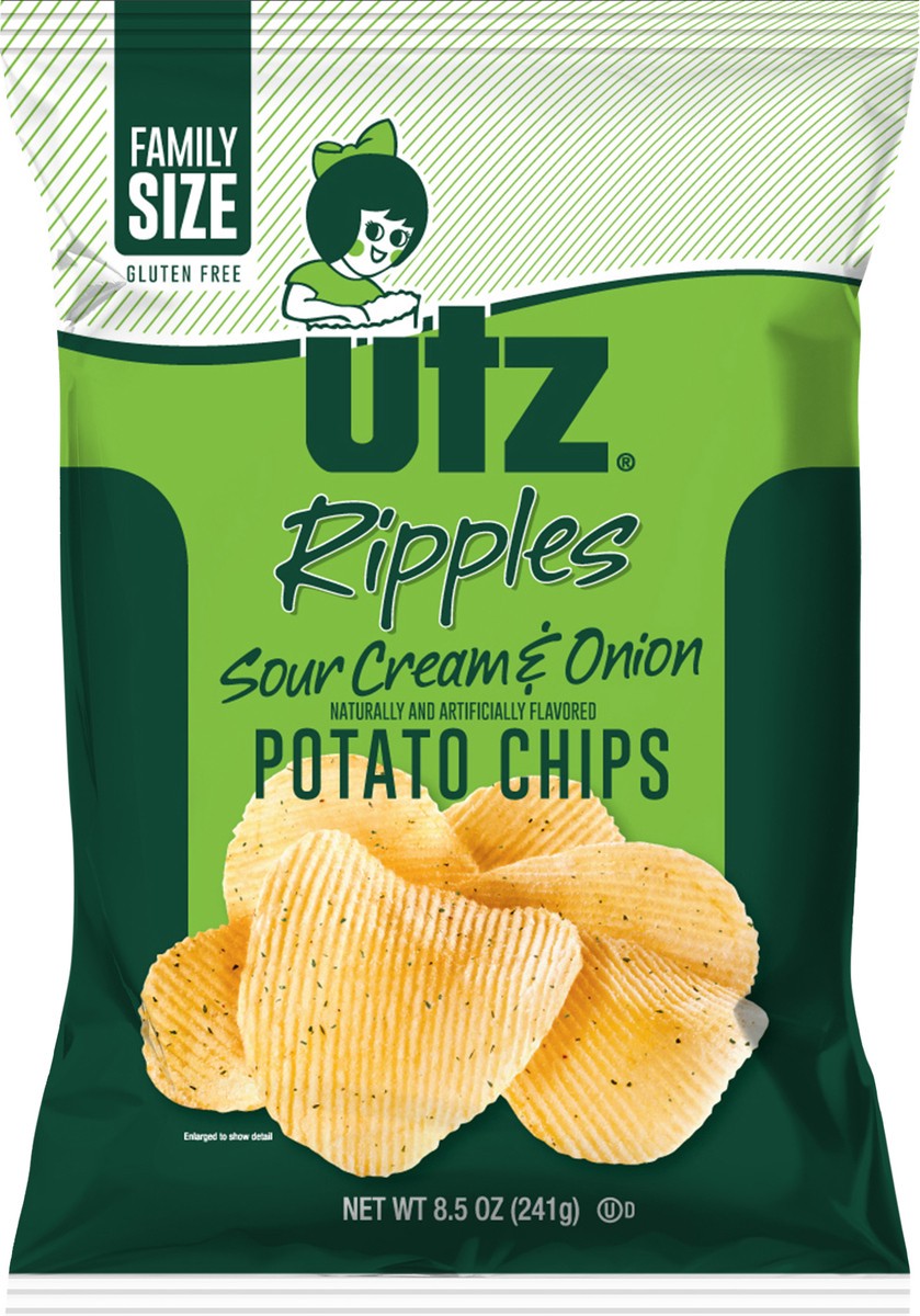 slide 1 of 12, Utz Sour Cream And Onion, 8.5 oz