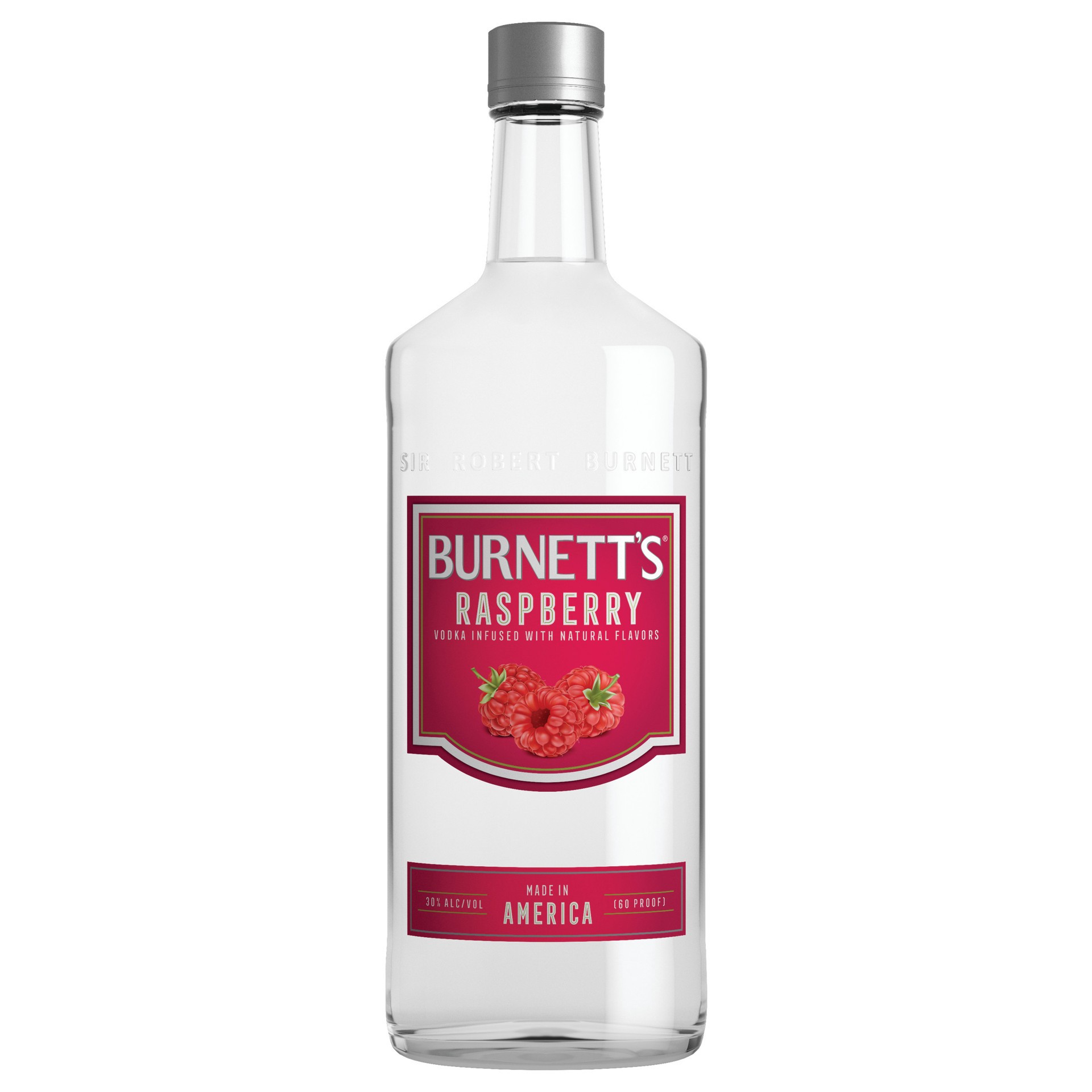 slide 1 of 3, Burnett's Raspberry Vodka, 750 ml