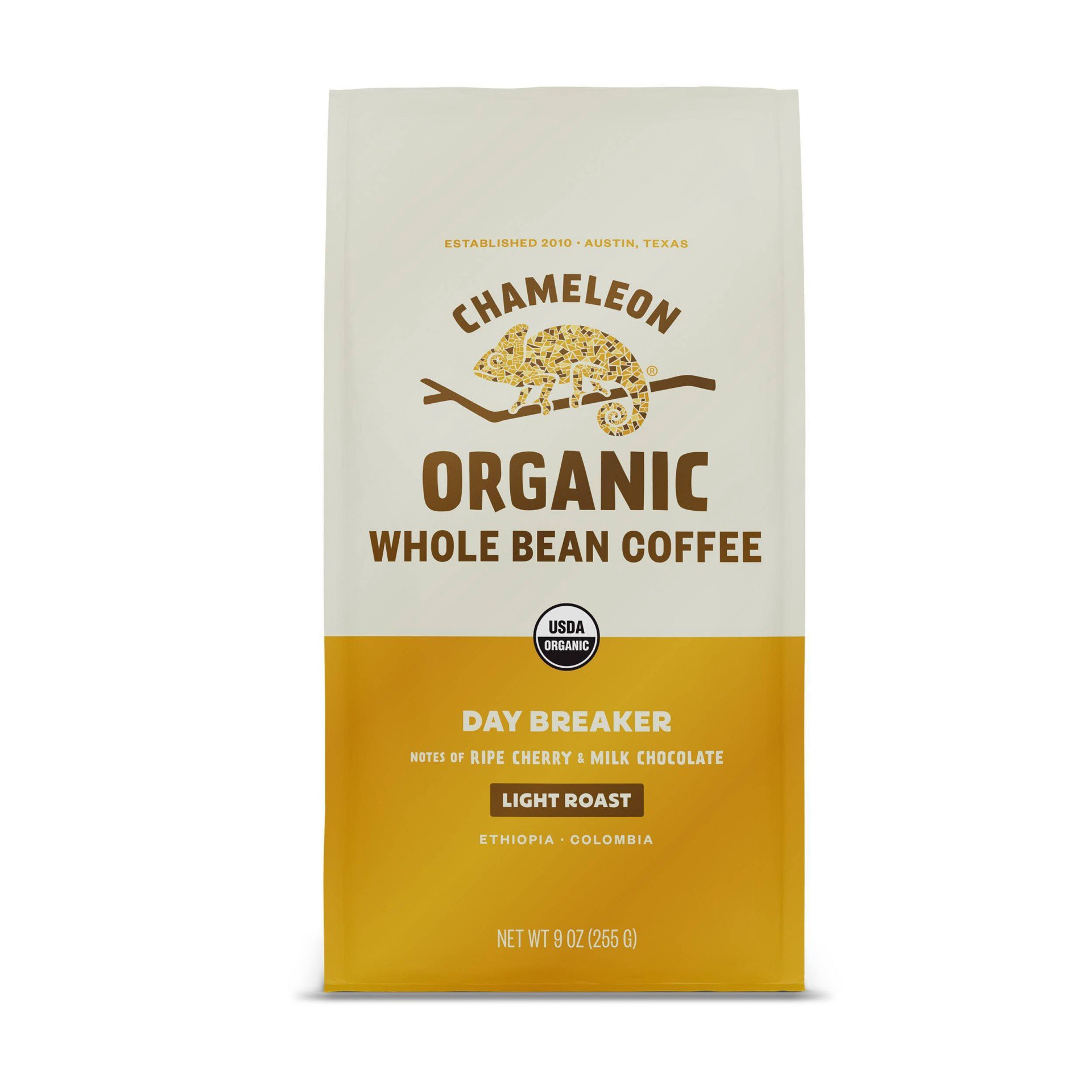 slide 1 of 6, Chameleon Cold-Brew Organic Day Breaker Whole Bean Coffee, 9 oz