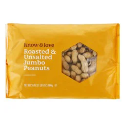 know & love Unsalted Jumbo Peanuts 24 ounces