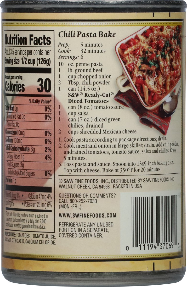 slide 9 of 13, S&W Diced Ready-Cut Tomatoes 14.5 oz, 14.5 oz