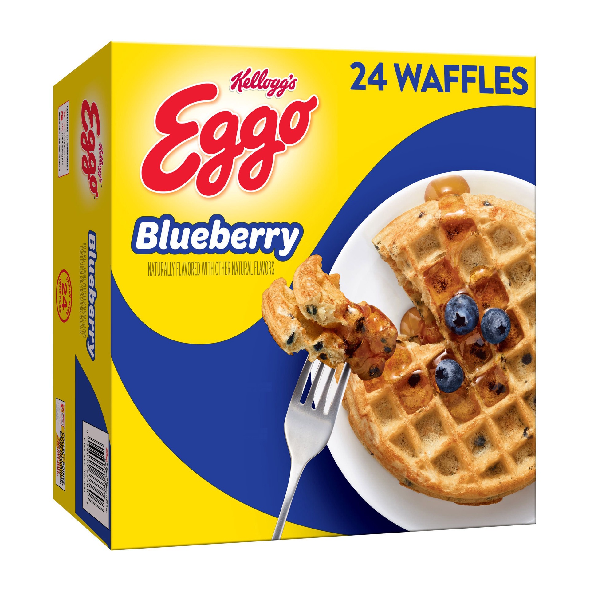 slide 1 of 7, Eggo Blueberry Frozen Waffles, 29.6 oz