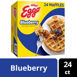 Eggo Frozen Waffles, Frozen Breakfast, Breakfast Food, Family Pack, Blueberry, 29.6oz Box, 24 Waffles