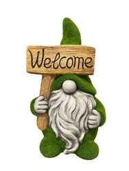 HD Designs Outdoors Mossey Gnome Welcome Sign Garden Decor, 15.7 in