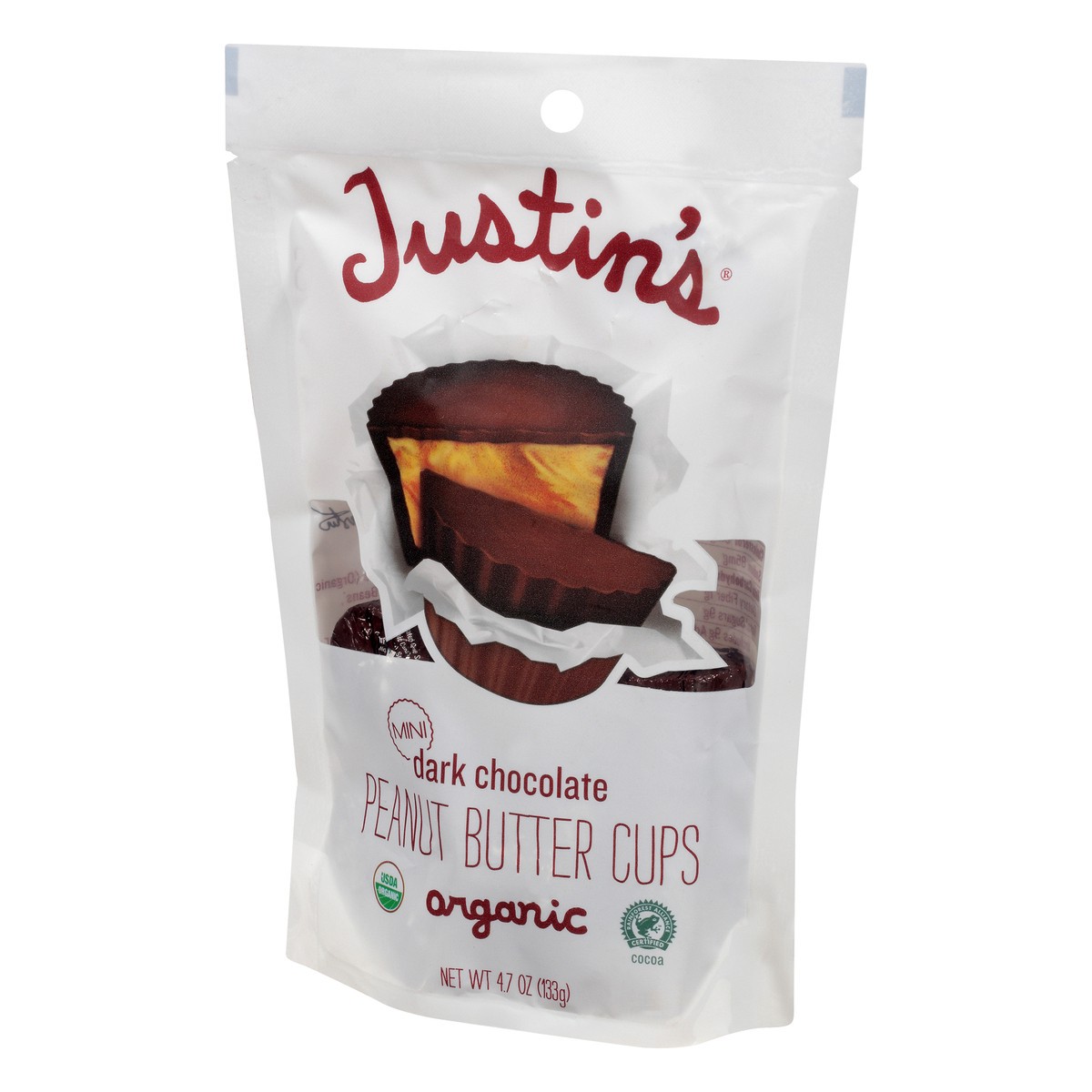 slide 3 of 12, Justin's Mini Dark Chocolate Peanut Butter Cups, 4.7 oz