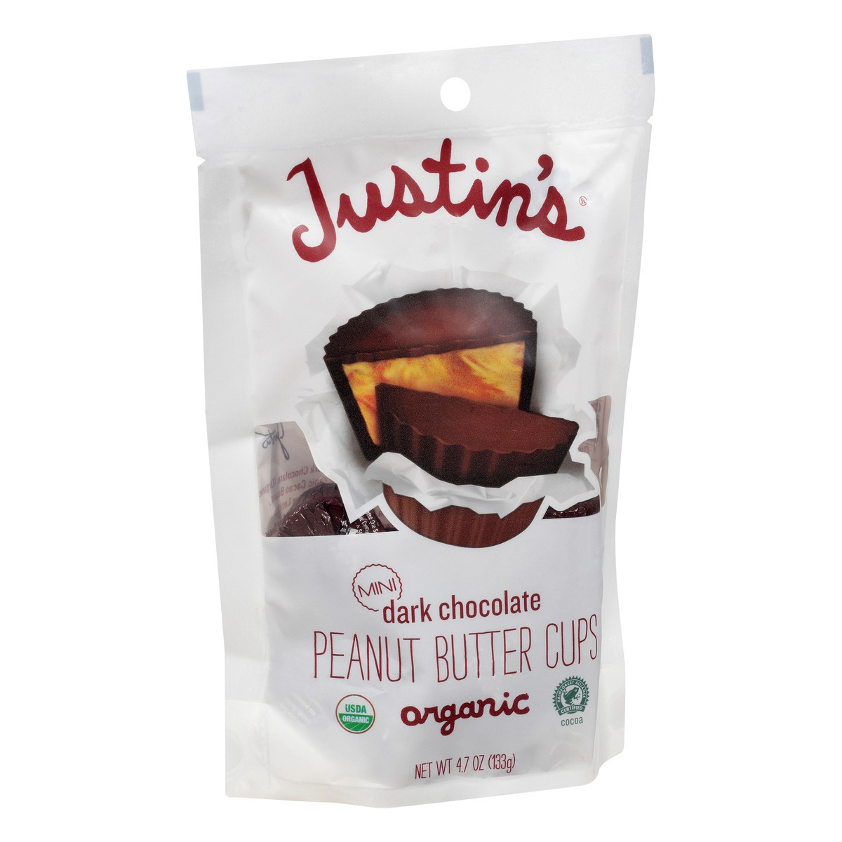 slide 8 of 12, Justin's Mini Dark Chocolate Peanut Butter Cups, 4.7 oz