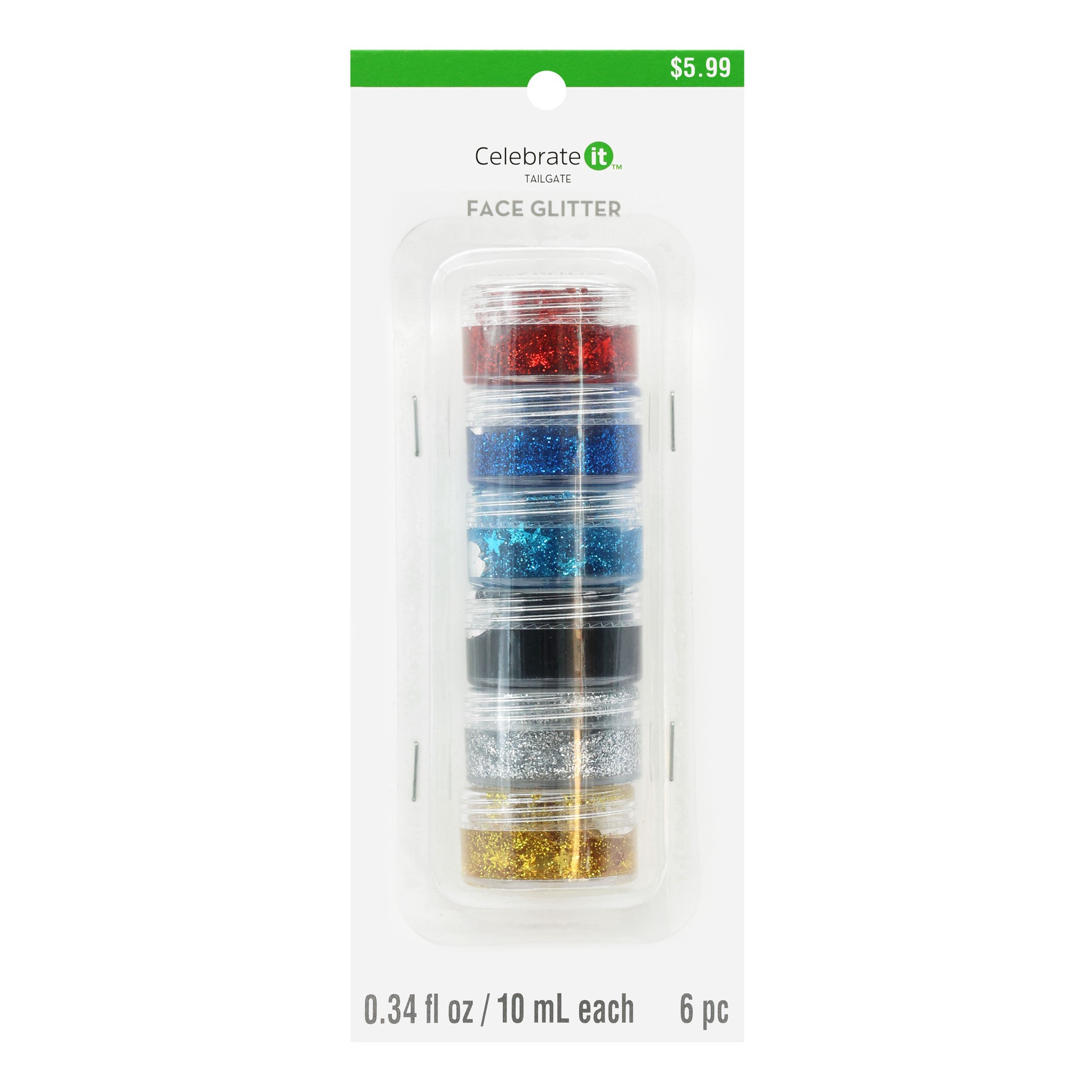 slide 3 of 4, Star Face Glitter Set By Celebrate It, 0.34 fl oz