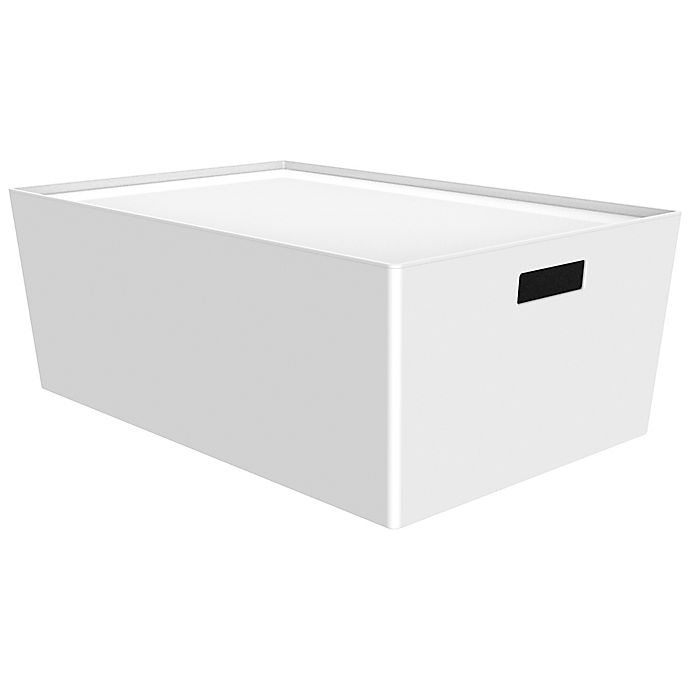 slide 1 of 5, Simply Essential Large Stackable Storage Box, 1 ct