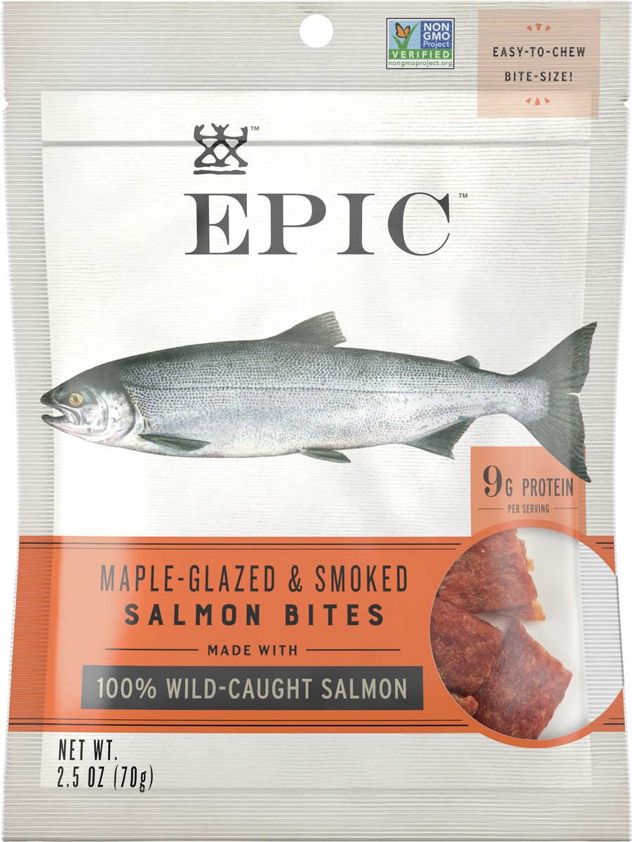 slide 6 of 8, EPIC Salmon Protein Bites, Wild Caught, 2.5oz, 2.5 oz