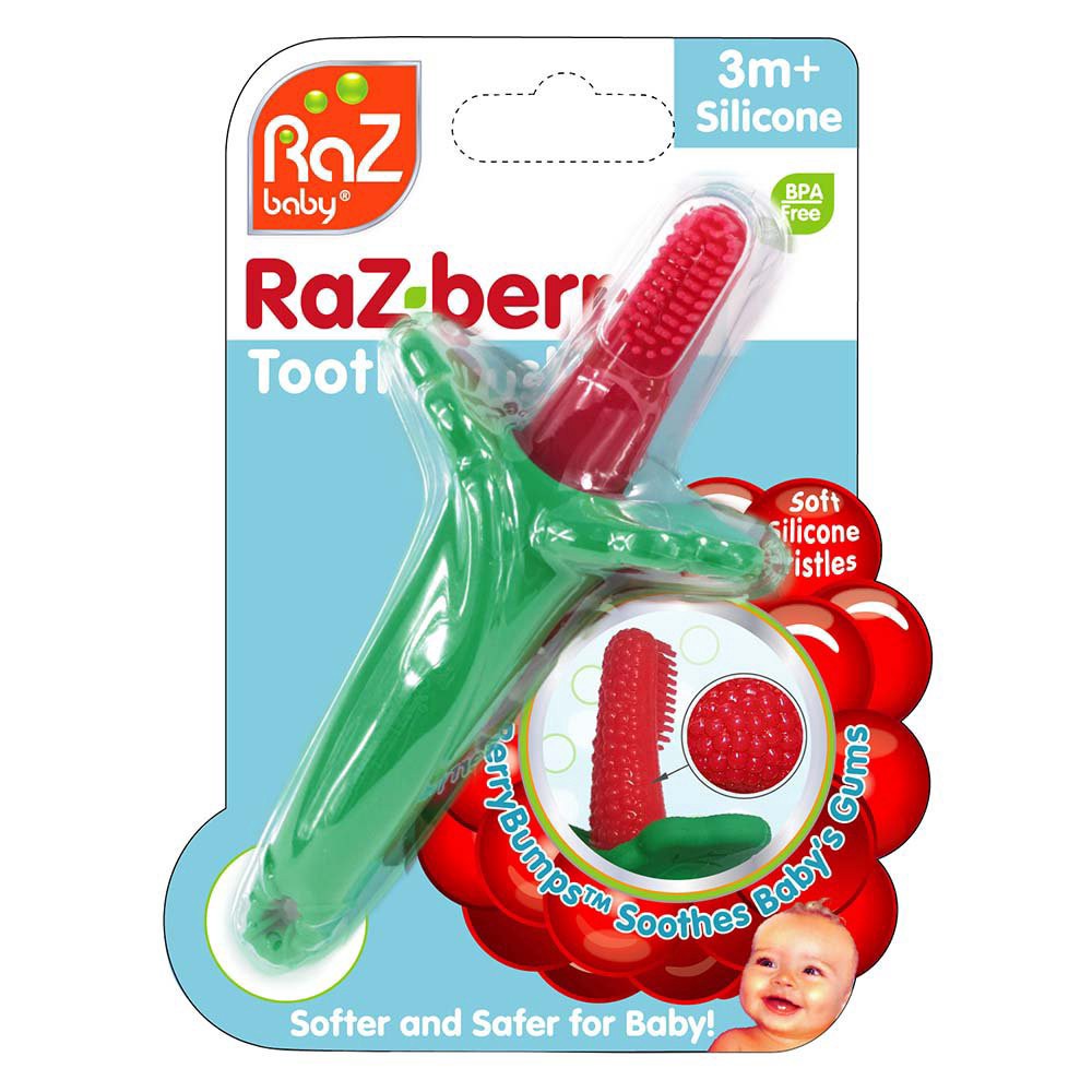 slide 1 of 1, Razbaby Raz-A-Dazzle Silicone Toothbrush, 1 ct