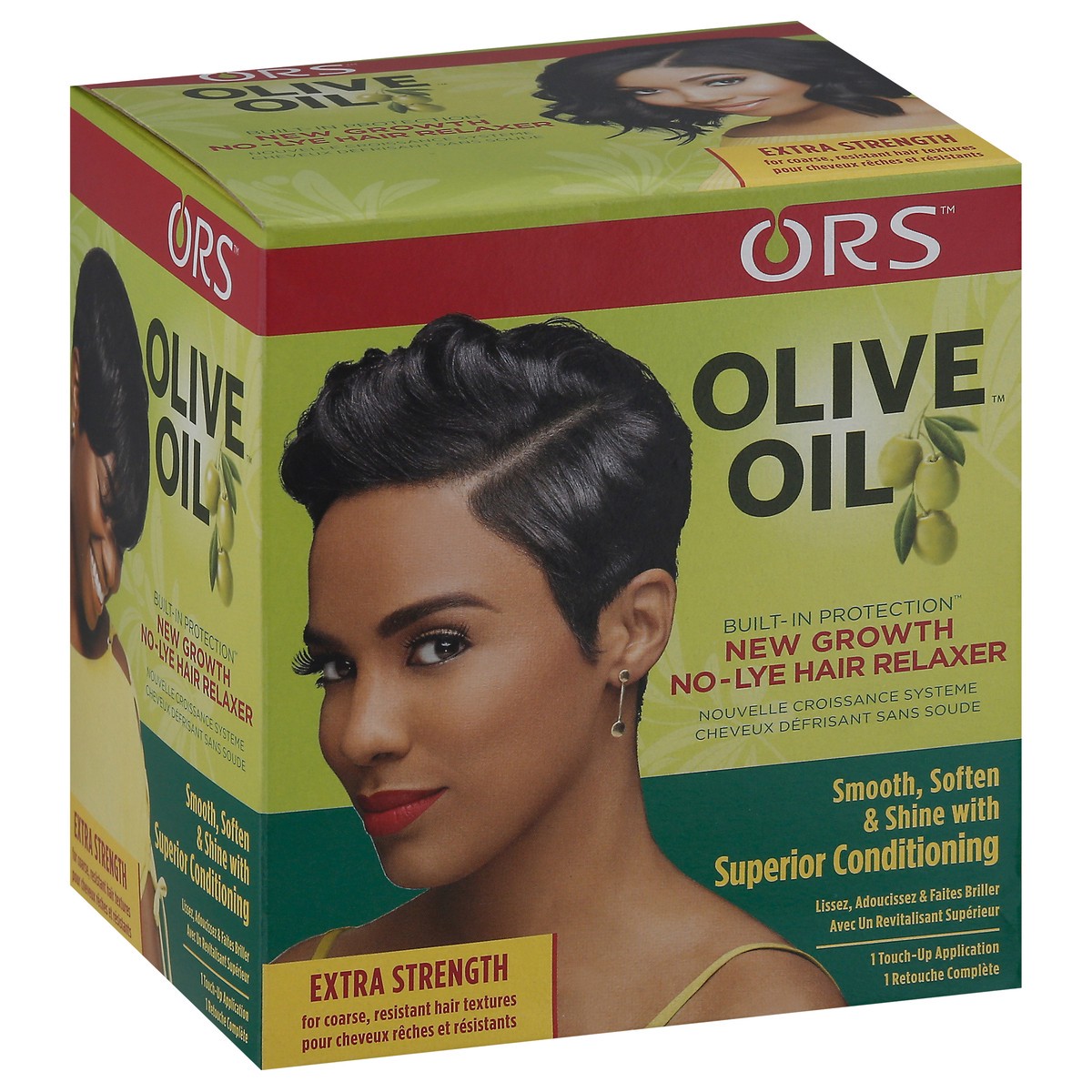 slide 6 of 9, ORS Olive Oil Hair Relaxer No-Lye Application Extra Strength - Each, 1 oz
