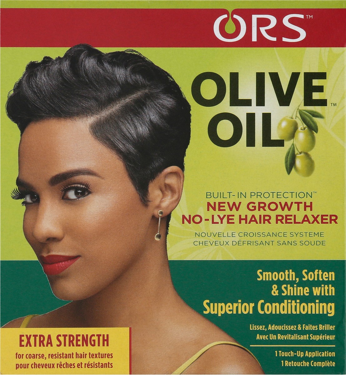 slide 4 of 9, ORS Olive Oil Hair Relaxer No-Lye Application Extra Strength - Each, 1 oz