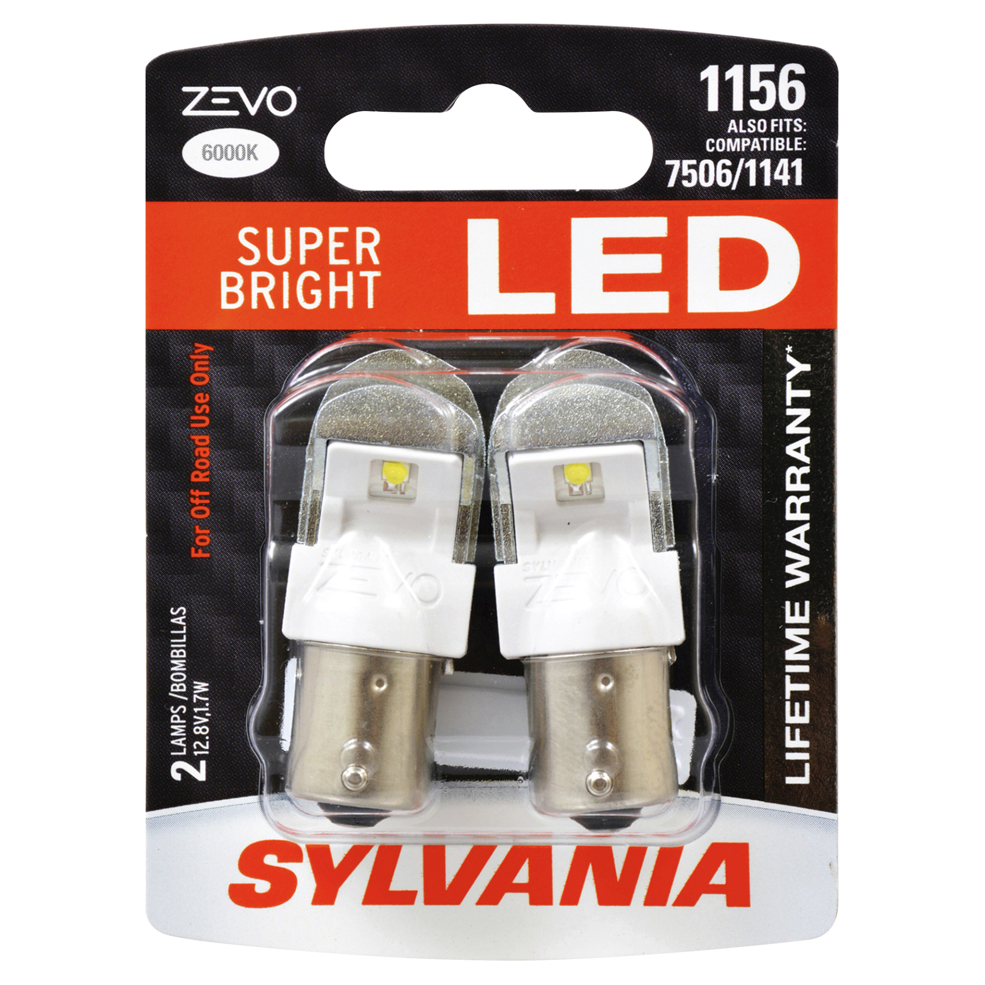 slide 1 of 6, Sylvania 1156 ZEVO LED, 2 ct