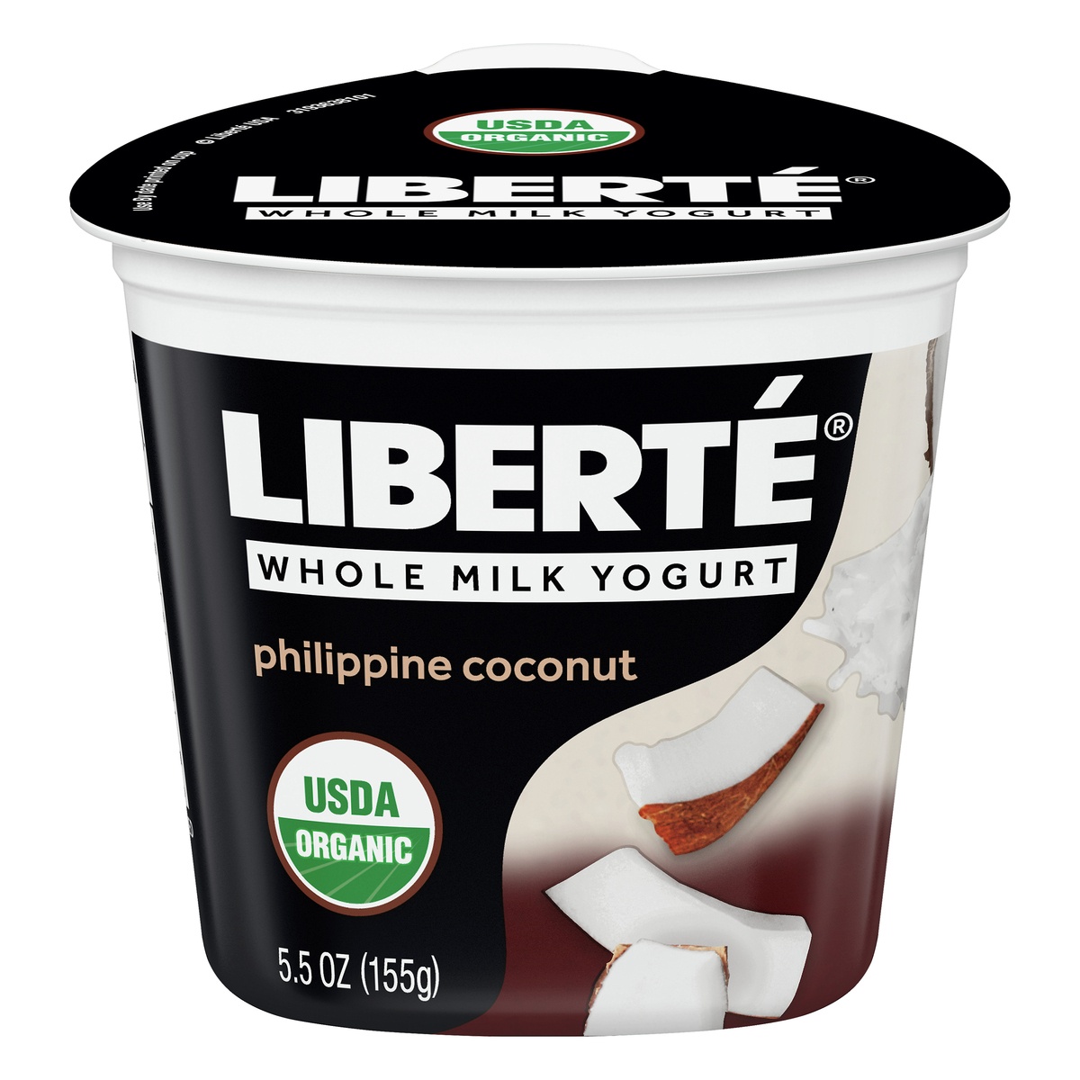 slide 1 of 1, Liberté Philippine Coconut Organic Yogurt, 5.5 oz