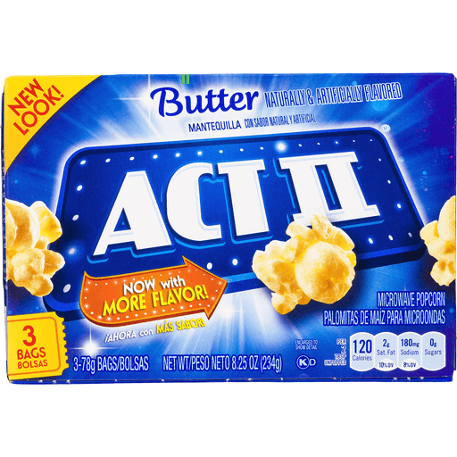 slide 7 of 9, Act Ii Butter Natural Flavor Popcorn, 3 ct