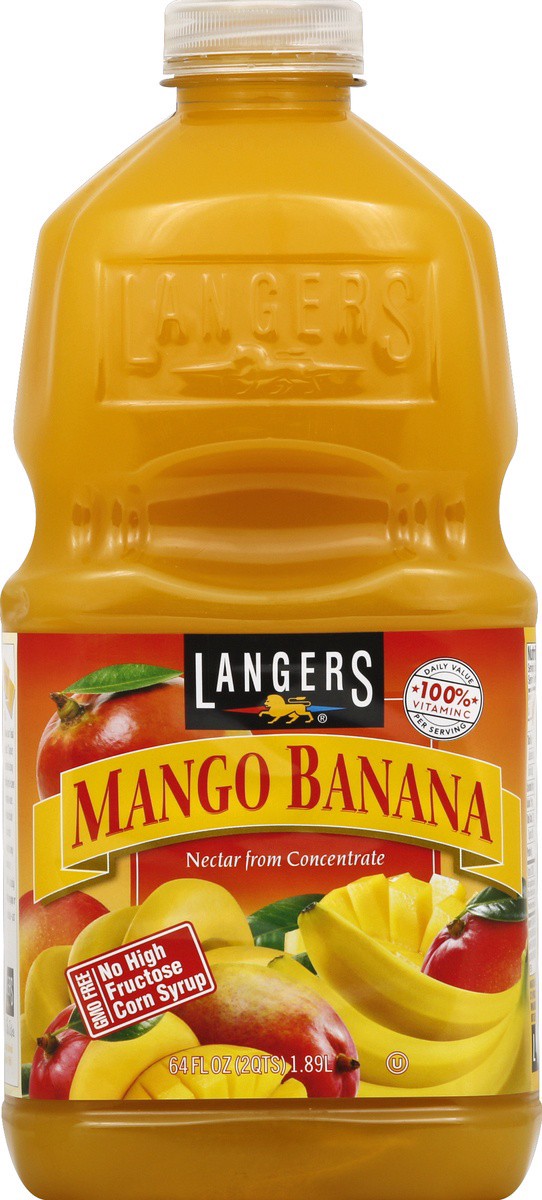 slide 3 of 4, Langers Mango Banana Nectar - 64 fl oz, 64 fl oz