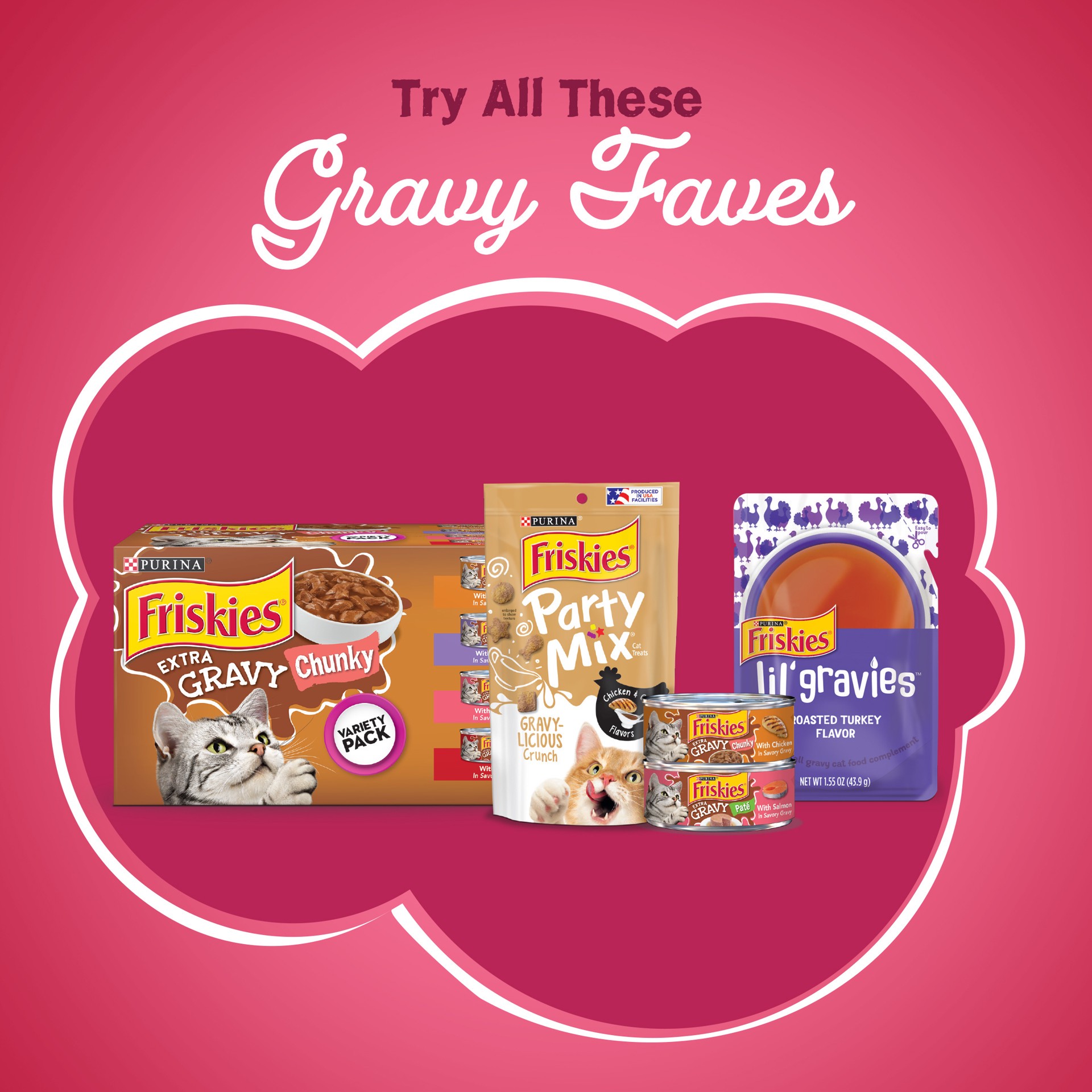 slide 2 of 9, Friskies Purina Friskies Dry Cat Food Gravy Swirl'd With Flavors of Chicken, Salmon and Gravy - 16 lb. Bag, 16 lb