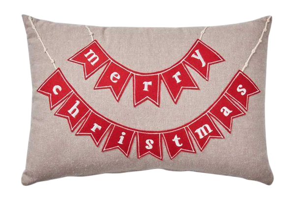 slide 1 of 1, Merry Christmas Banner Pillow, 1 ct