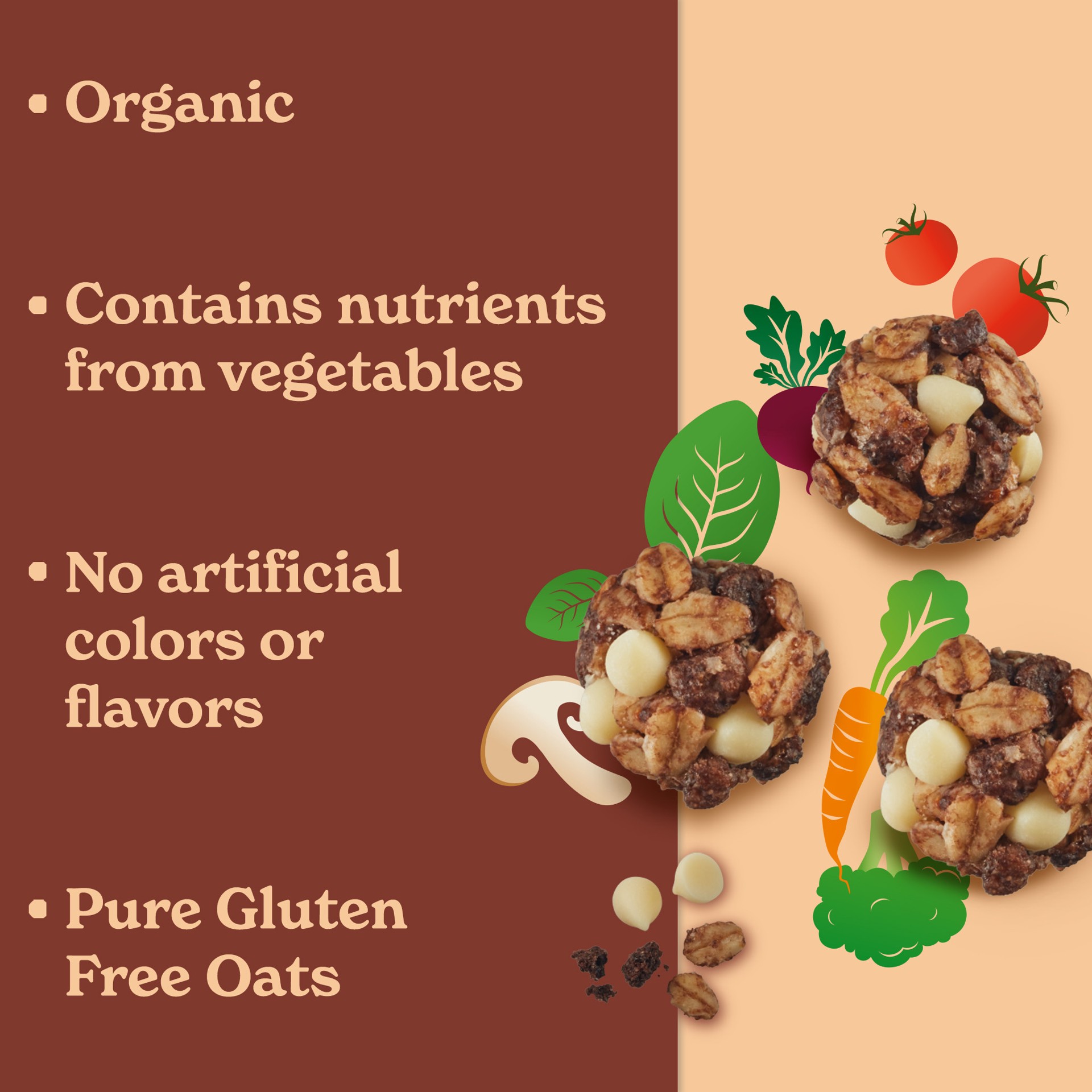 slide 3 of 10, MadeGood Organic 5 Pack Cookies & Creme Granola Minis 5 - 0.85 oz ea, 4.25 oz