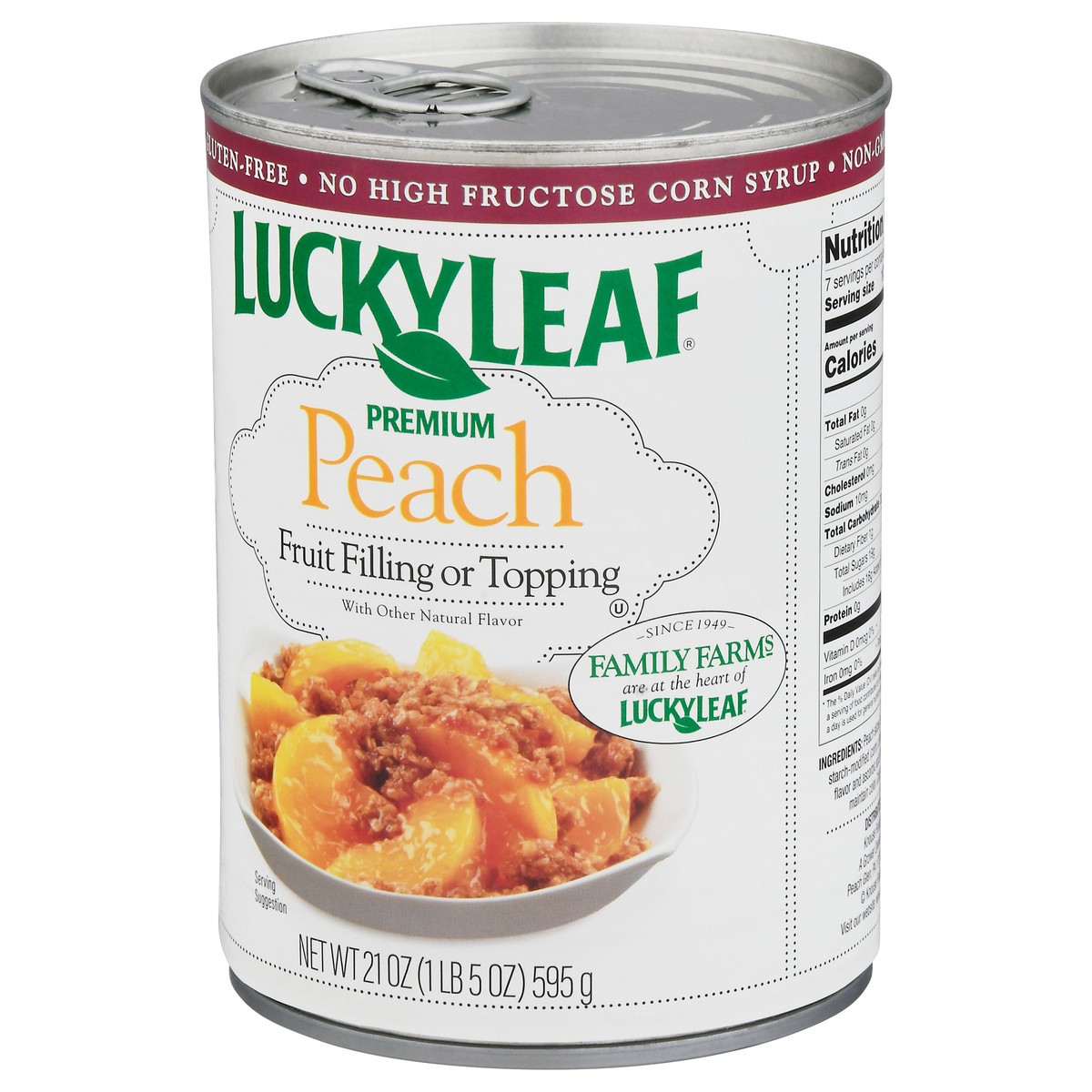 slide 6 of 13, Lucky Leaf Premium Peach Fruit Filling or Topping 21 oz, 21 oz