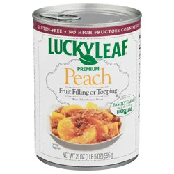 Lucky Leaf Premium Peach Fruit Filling or Topping 21 oz