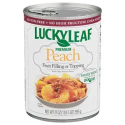 Lucky Leaf Premium Peach Fruit Filling or Topping 21 oz