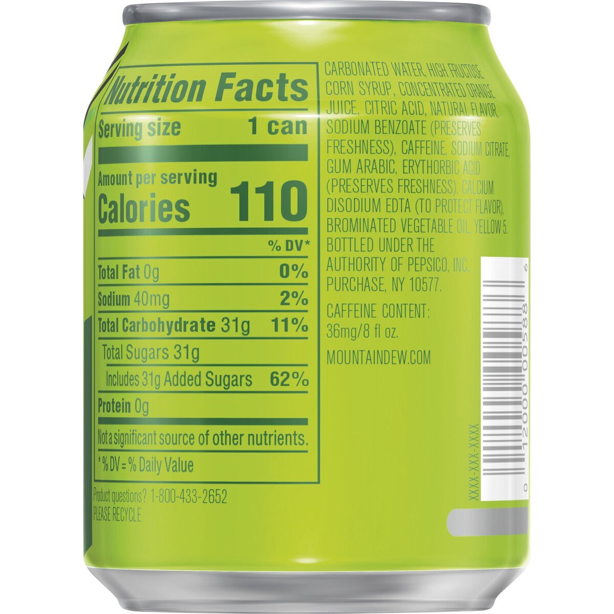 slide 6 of 8, Mountain Dew Soda - 8 oz, 8 oz