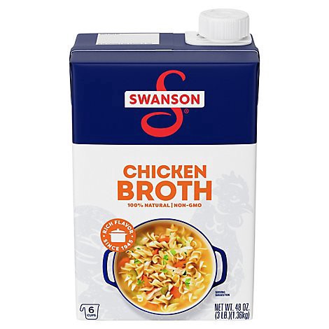 slide 1 of 1, Swanson 100% Natural Chicken Broth - 48 Oz, 48 oz