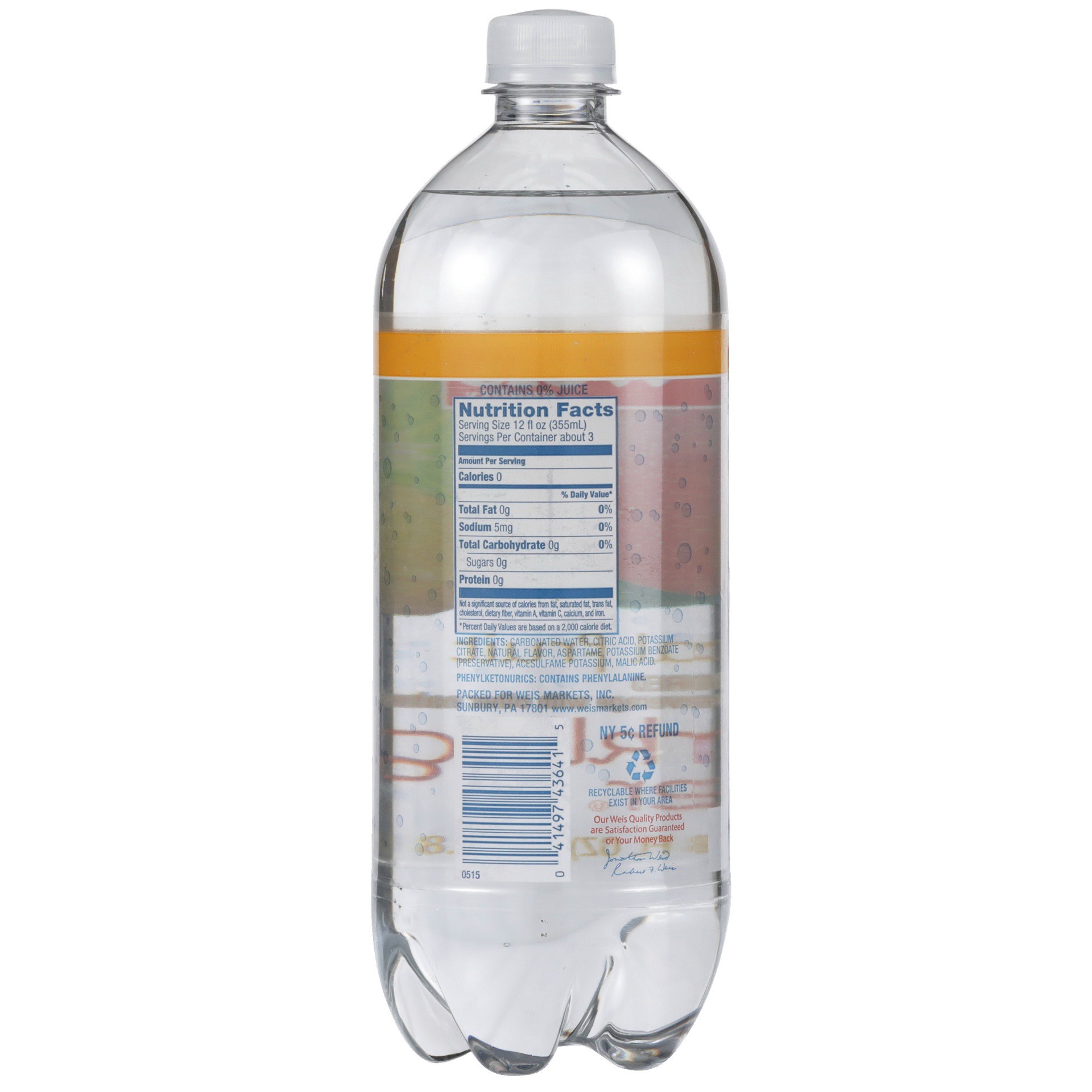 slide 2 of 6, Weis Quality Sparkling Tropical Fruit Water - 33.8 fl oz, 33.8 fl oz