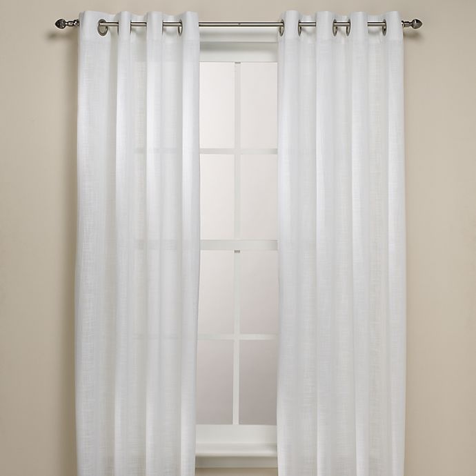 slide 1 of 1, B. Smith Origami Grommet Window Curtain Panel - White, 95 in